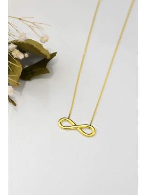 Papatya Silver 925 Ayar Altın Kaplama Sonsuzluk Kolye