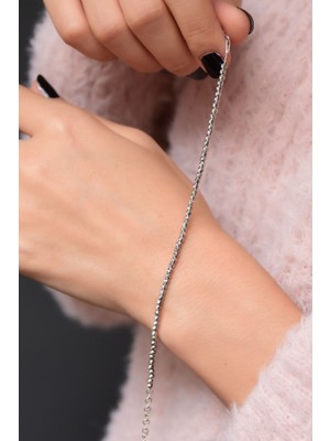 Papatya Silver 925 Ayar Gümüş Rodyum Kaplama Dorika Toplu Bileklik