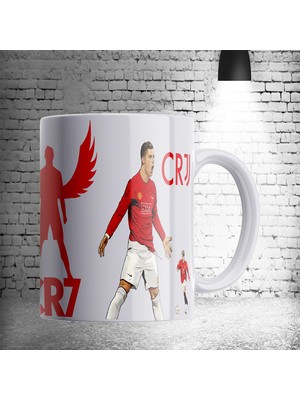 Remonz Crıstıano Ronaldo Cr7 3 Tarafı Baskılı Beyaz Porselen Kupa