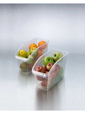 Gondol Mutfak Düzenleyici - Buzdolabı Raf Organizer Sepet  4 Adet