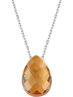 Altın Sepeti Gümüş Sultan Damla Taşlı Kolye