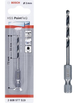 Bosch Hss Point Teq Hex Metal Matkap Ucu 3mm  - 2608577519