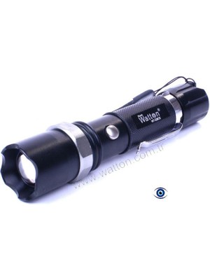 Tam İthalat Watton Ledli Zoomlu Kamp Avcı Dağcı Şarjlı El Feneri