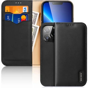 Dux Ducis iPhone 13 Pro Kılıf Mıknatıslı Cüzdanlı Deri Kılıf Hivo Series
