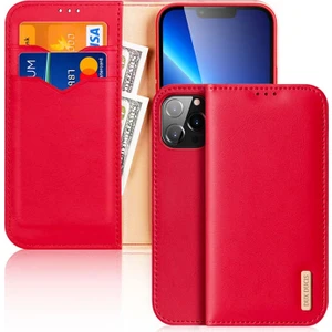Dux Ducis iPhone 13 Pro Kılıf Mıknatıslı Cüzdanlı Deri Kılıf Hivo Series