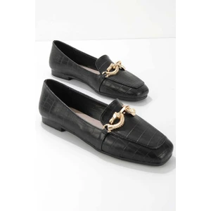 Siyah Kroko  Kadın Loafer Ayakkabı K016411662