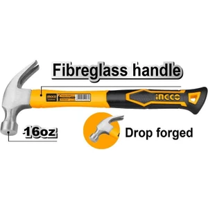 Fiberglass Saplı Çatal Çekiç 450G