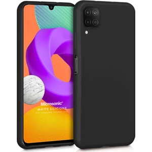 Matte Silicone Samsung Galaxy M22 Kılıf Siyah