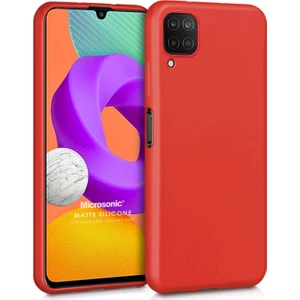 Matte Silicone Samsung Galaxy M22 Kılıf Kırmızı