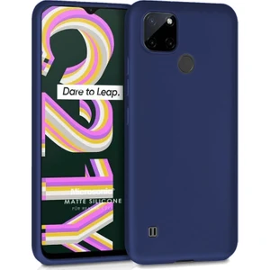 Matte Silicone Realme C21Y Kılıf Lacivert