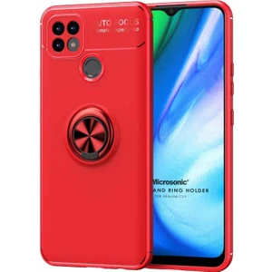 Realme C25S Kılıf Kickstand Ring Holder Kırmızı