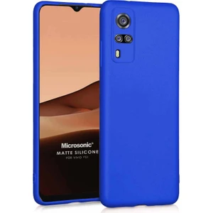 Matte Silicone Vivo Y31 Kılıf Mavi