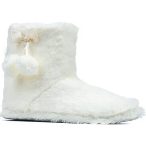 Yaz Kış Ayakkabı Yaz Kış Kadın Pomponlu Pembe Krem Siyah Gri Kaymaz Taban Içi Polar Panduf Ev Botu