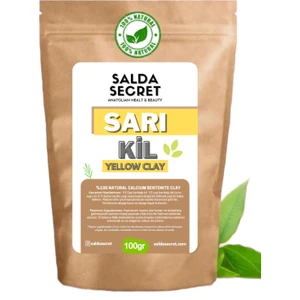 Salda Secret Sarı Kil Doğal Yüz Maskesi 100 gr Toz - Kil Maskesi - Indian Healing Clay