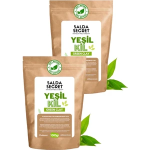 Salda Secret Yeşil Kil Doğal Yüz Maskesi 1000 gr x 2 Adet Toz - Kil Maskesi - Indian Healing Clay