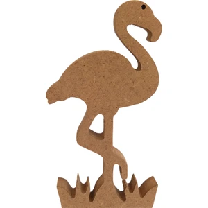 20 cm 18 mm Flamingo.dik Durabilir.boyanabilir Ham Ahşap Obje.ahşap Boyama Ürünü.ahşap Hayvan Figürü Hobi Boyama