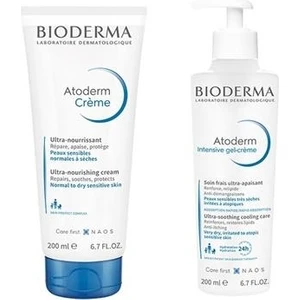 Atoderm Cream Tube 200 Ml+Bioderma Atoderm Intensive Gel-Creme 200 ml