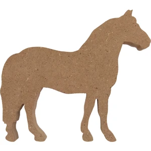 Neşeli Ahşap 30 cm 18 mm At Figürü.dik Durabilir.boyanabilir Ham Ahşap Obje.ahşap Boyama Ürünü.ahşap Hayvan Figürü Hobi Boyama