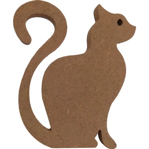 25 cm 18 mm Uzun Kuyruk Kedi Figürü.dik Durabilir.boyanabilir Ham Ahşap Obje.ahşap Boyama Ürünü.ahşap Hayvan Figürü Hobi Boyama