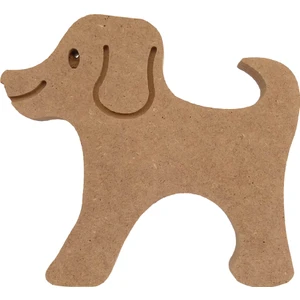 Neşeli Ahşap 15 cm 18 mm Sevimli Köpek.dik Durabilir.boyanabilir Ham Ahşap Obje.ahşap Boyama Ürünü.ahşap Hayvan Figürü Hobi Boyama