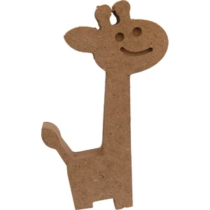 25 cm 18 mm Şirin Zürafa.dik Durabilir.boyanabilir Ham Ahşap Obje.ahşap Boyama Ürünü.ahşap Hayvan Figürü Hobi Boyama
