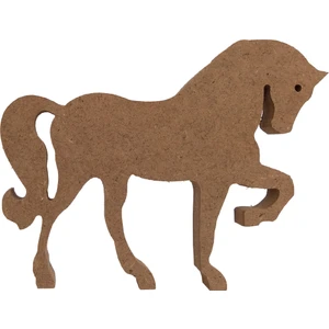 Neşeli Ahşap 25 cm 18 mm Şahlanan At.dik Durabilir.boyanabilir Ham Ahşap Obje.ahşap Boyama Ürünü.ahşap Hayvan Figürü Hobi Boyama