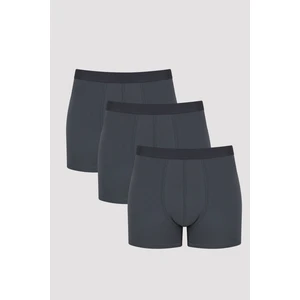 Erkek Basic Tripple 3'lü Antrasit Boxer