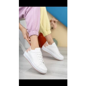 Kadın Bağcıklı Termo Taban Sneaker Deri Spor Ayakkabı