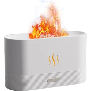 Beautiful Home Simülasyon Alev Sis Nemlendirici 2 Parlaklık Gece Işık Sessiz Soğuk Masaüstü Usb Nemlendirici (Yurt Dışından)