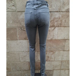 Seajeans Bayan Gri Düz Yıkama Ybel Dar Paca Kot Pantolon
