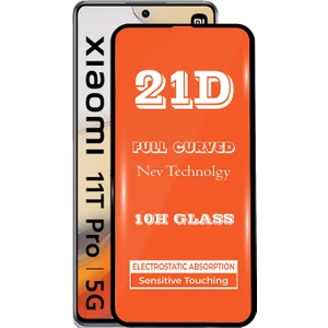 Kzy Xiaomi Mi 11T Pro Tam Kaplayan 21D Temperli Ekran Koruyucu Cam