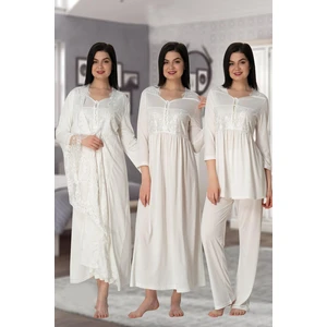 Lohusa Gecelik Pijama Gecelik Sabahlık Lohusa Seti Effort 3014