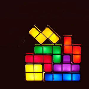 Tetris Lamba LED Parlayan Gece Işıkları Oyuncak Lamba   (Yurt Dışından)
