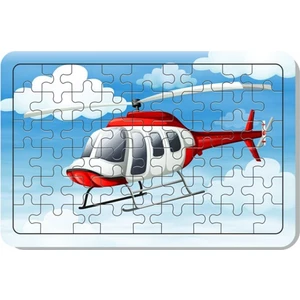 54 Parça Ahşap Puzzle Helikopter