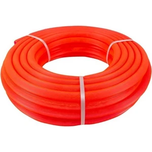 50 Metre Silikonlu Pvc 1/2 Bahçe Çeşme Sulama Hortumu Yarım Parmak 16' Lık Kırmızı