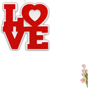 Süsle Bebek ve Parti Love Strafor Süs, 25cm x 25cm - Kırmızı