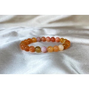 Ilgın Doğal Taş Takı Akik Taşı Bileklik / Karnelyan Akik Doğal Taş Bileklik