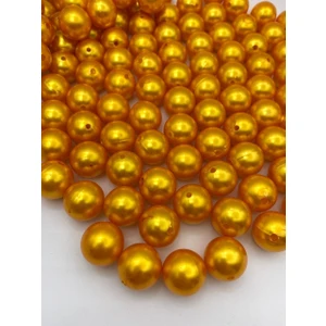 Hedef Bijuteri 20MM Turuncu Renk Plastik Inci Boncuk, Çanta ve Takı Yapım Boncuğu (250 Gr,~60 Adet)