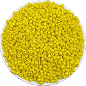 Hedef Bijuteri 50 Gramsarı Renk Mat Cam Kum Boncuk , Takı Yapım Boncuğu (50GR,~600 Adet)