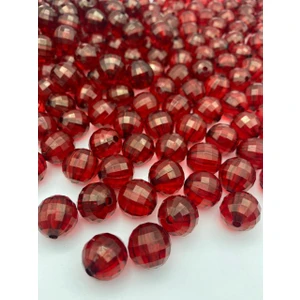 Hedef Bijuteri 16MM Bordo Renk Akrilik Dünya Model Boncuk ,disko Topu Hobi Takı Boncuğu ( 100GR,~45ADET)