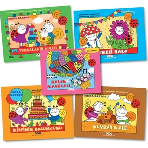 Uğurböceği Sevecen Ile Salyangoz Tomurcuk Tombalak'ın Kulesi - Maskeli Balo - Balon Macerası - Kirpinin Doğumgünü - Kumdan Kale (5 Kitap 1 Arada) - Erika Bartos