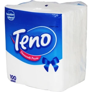 1 Koli Teno 32 Paket 100'LÜ Kare Peçete Servis Peçetesi