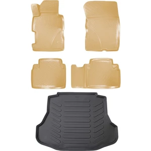 Honda Civic 2007-2011 Bej 3D Paspas+Bagaj Havuzu Seti