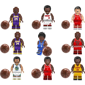 9 Parça Basketbol Yıldız Nba Yapı Taşı Bebek Kobe Jordan Yao Ming Wade James Bebek (Yurt Dışından)