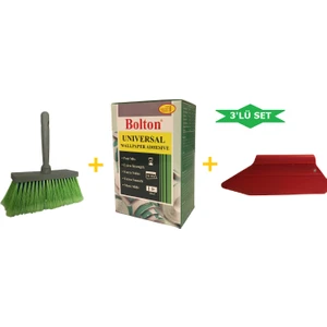 3'lü Set 250gr. Duvar Kağıdı Yapıştırıcısı Tutkalı(Tutkal+Spatula+Fırça)