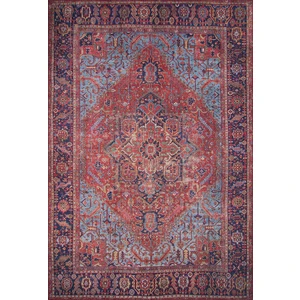 Blues Vintage Desenli Dokuma Taban Dekoratif Bordo Halı AL 162