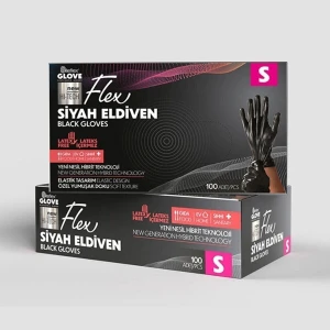 Hız Danışmanlık Reflex Flex Glove Pudrasız 100'LÜ Siyah / S