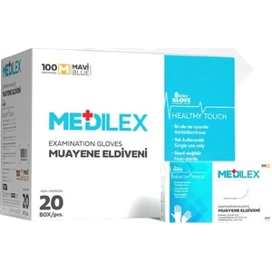 Hız Danışmanlık Medilex Pudrasız Mavi Eldiven 100'LÜ Medium