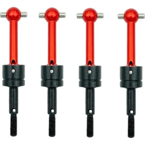 4 Adet Metal Tahrik Milleri Cvd 53792 Için Tt-01 Tt-02 TT02 TA04 1/10 Rc Araba Kırmızı