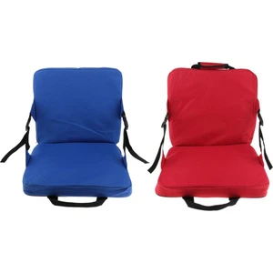 Backs ile 2x Taşınabilir Stadyum Koltuk Minderi Katlanır Ağartıcı Koltuklar Yastıkları